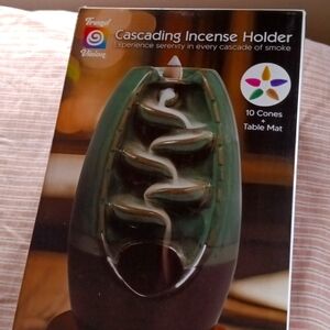 Cascading incense holder